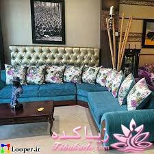 دکوراسیون قهوه ای و آبی روشن 